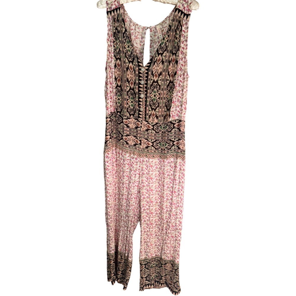 RAGA Pink and Black Patterned Jumpsuit